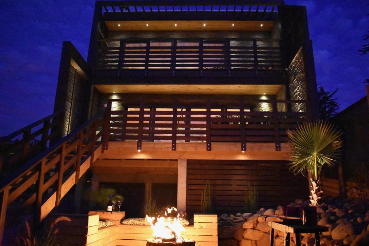 ---- Escapada De Lujo Para Dos ---- Casa Boutique Privada - Vistas Al Oceano - Parrilla Y Fogon En Quincho Privado - Insumos Desayuno - Tu Estadia Incluye Gratis 1 Sesion De Hidromasaje & Cromoterapia Bajo Las Estrellas En Jacuzzi Privado (Adults Onl Pichilemu Luaran gambar